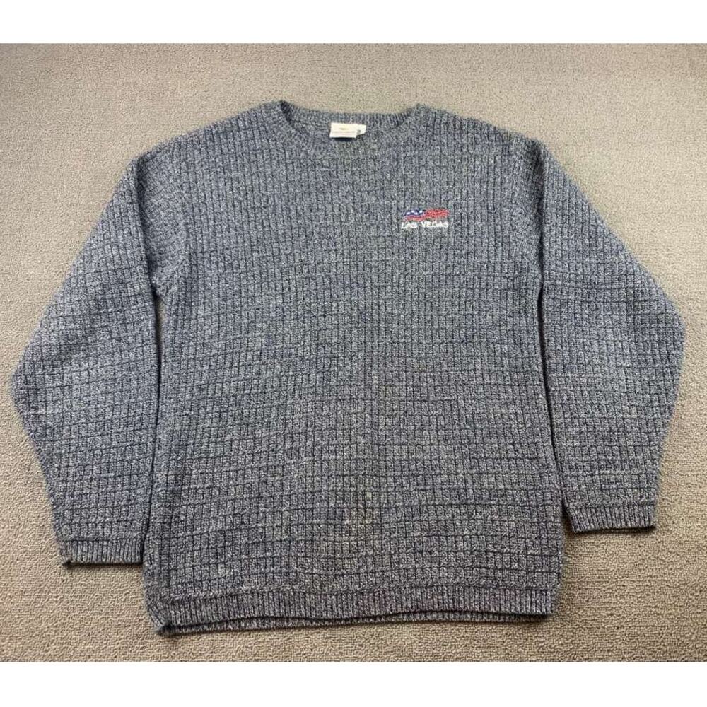 Vintage Circus Circus Las Vegas Sweater Men S Gray Crewneck USA Made 100% Cotton